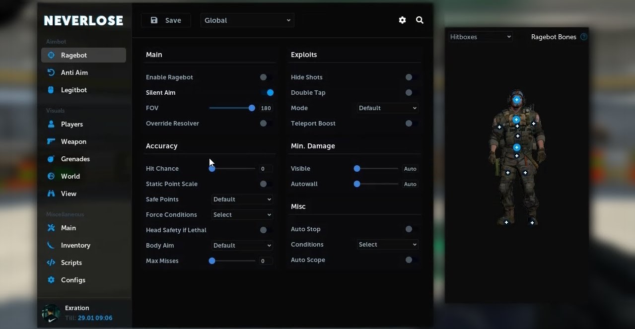 picture of neverlose.cc gui